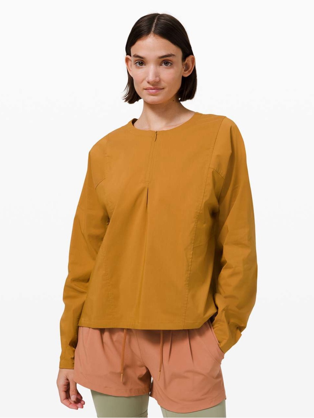 Lululemon Against Convention Long Sleeve Shirt Spiced Bronze